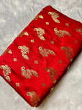 Surkh Noor Pure Banarasi Satin Zardosi Saree