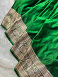 Rubaab Emerald Satin Saree