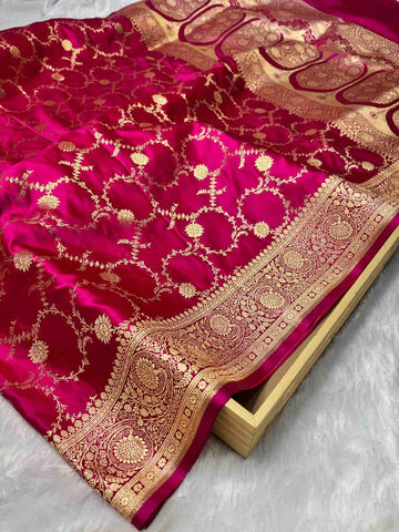 Gulnaar Rani Pure Satin Banarasi Saree
