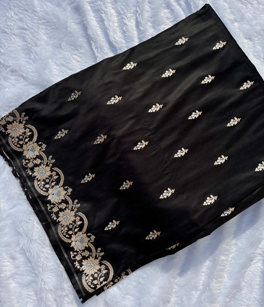Black Sona Rupa Mashru Saree