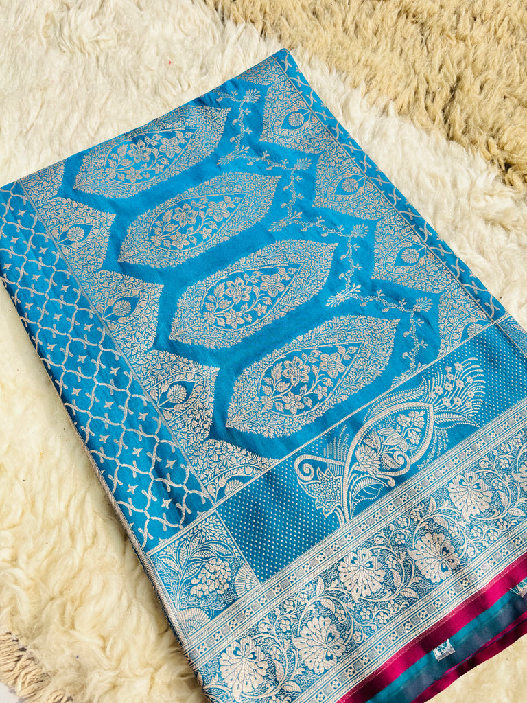 Rang-e-Rama – Pure Mashru Satin Silk Saree in Vibrant Crimson