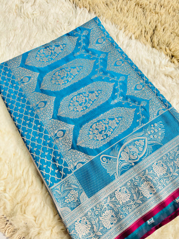 Rang-e-Rama – Pure Mashru Satin Silk Saree in Vibrant Crimson