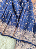 Royal Neel Kamal – Pure Satin Banarasi Saree