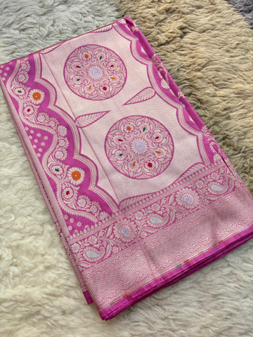 Gulnaar – Pure Semi Silk Uppada Katan Saree (ZAIVA)