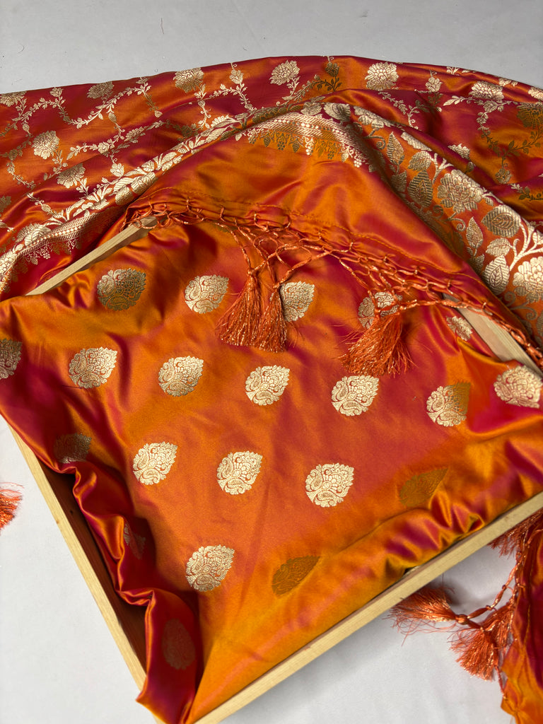 Kesarika – Mashru Silk Three-Piece Suit Set