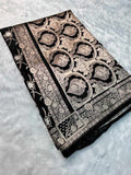 Black Noor Mashru Kadhiyal Saree