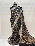 Black Noor Mashru Kadhiyal Saree