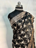 Black Noor Mashru Kadhiyal Saree