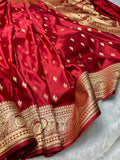 Surkh Kamal Pure Satin Banarasi Saree