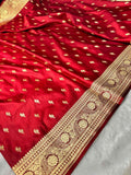 Surkh Kamal Pure Satin Banarasi Saree