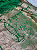 Rubaab Emerald Satin Saree