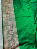 Rubaab Emerald Satin Saree
