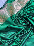Rubaab Emerald Satin Saree