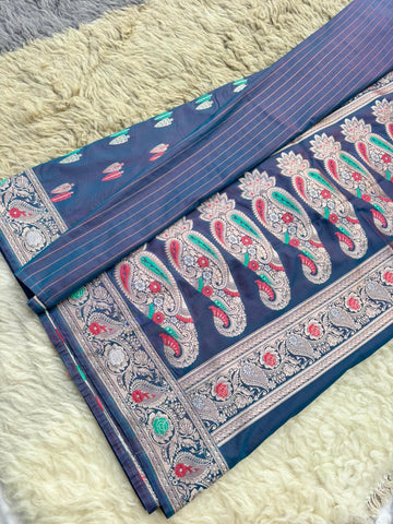 Neelkanth – Pure Semi Silk Uppada Katan Saree (ZAIVA)